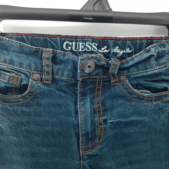 GUESS Youth Girls Daredevil Skinny Leg Jeans | Size 6 | Dark Blue - Picture 7 of 10
